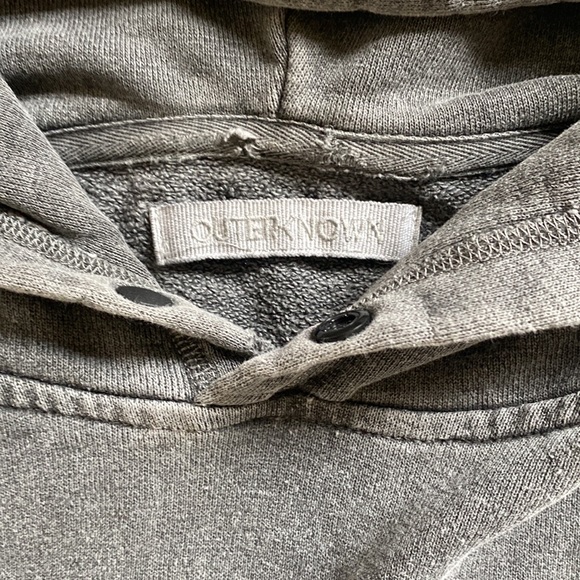 Outerknown Sur snap hoodie grey size large - Picture 3 of 4